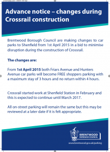 Crossrail Parking_Shenfield_April 2015