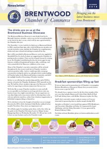Brentwood Chamber of Commerce Newsletter November 2018