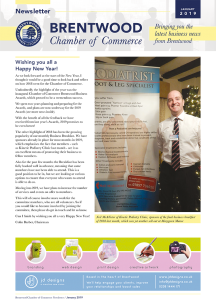 Brentwood Chamber of Commerce newsletter January 2019
